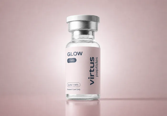 Virtus Peptides GLOW vial label