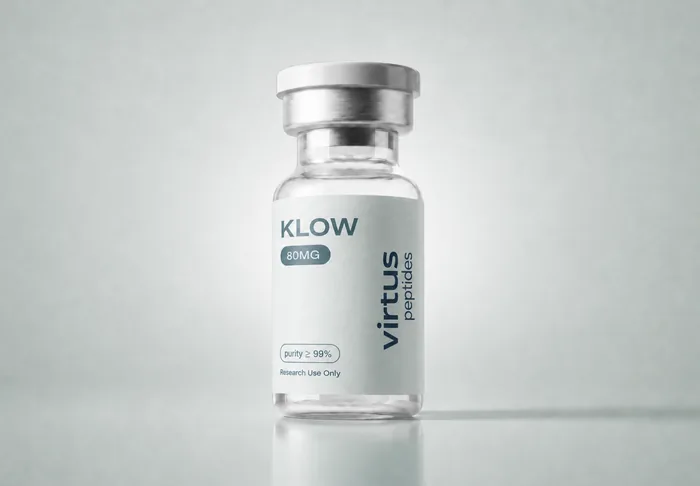 Virtus Peptides KLOW vial label